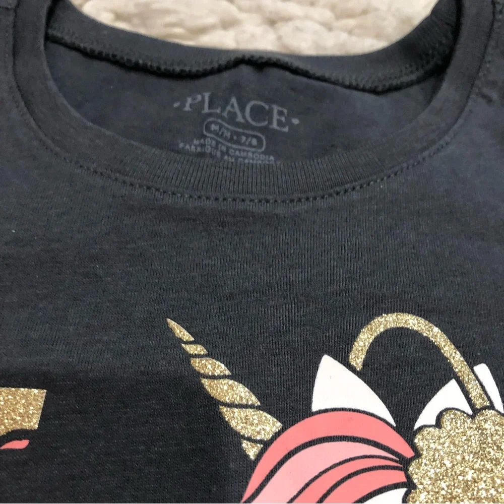 The Children’s Place Unicorn and Llama long sleeve tees Size Med 7/8